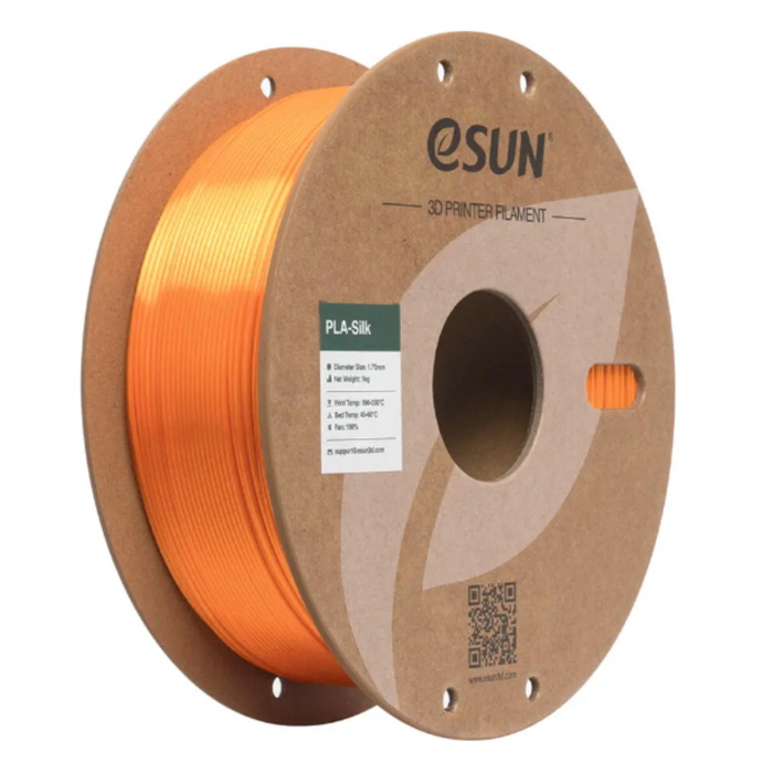 eSun 1.75mm PLA-Silk Filament 1kg Orange - 3D Printer Filament for FDM Printers