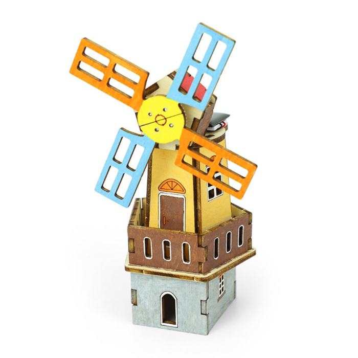Pludo Solar Wind Tower STEM Kit – DIY Science Toy for Kids 8–11 | Grade 3–5 Learn Solar Energy Conversion