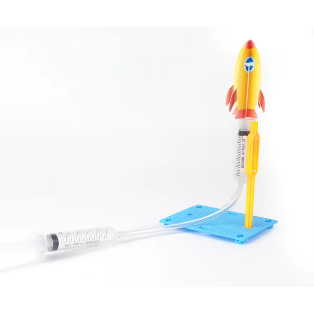 Pludo Rocket Launcher Kit DIY Science Kit – Learn Air Pressure & Rocket Launch Concepts for Ages 8–11 | Grade 3–5