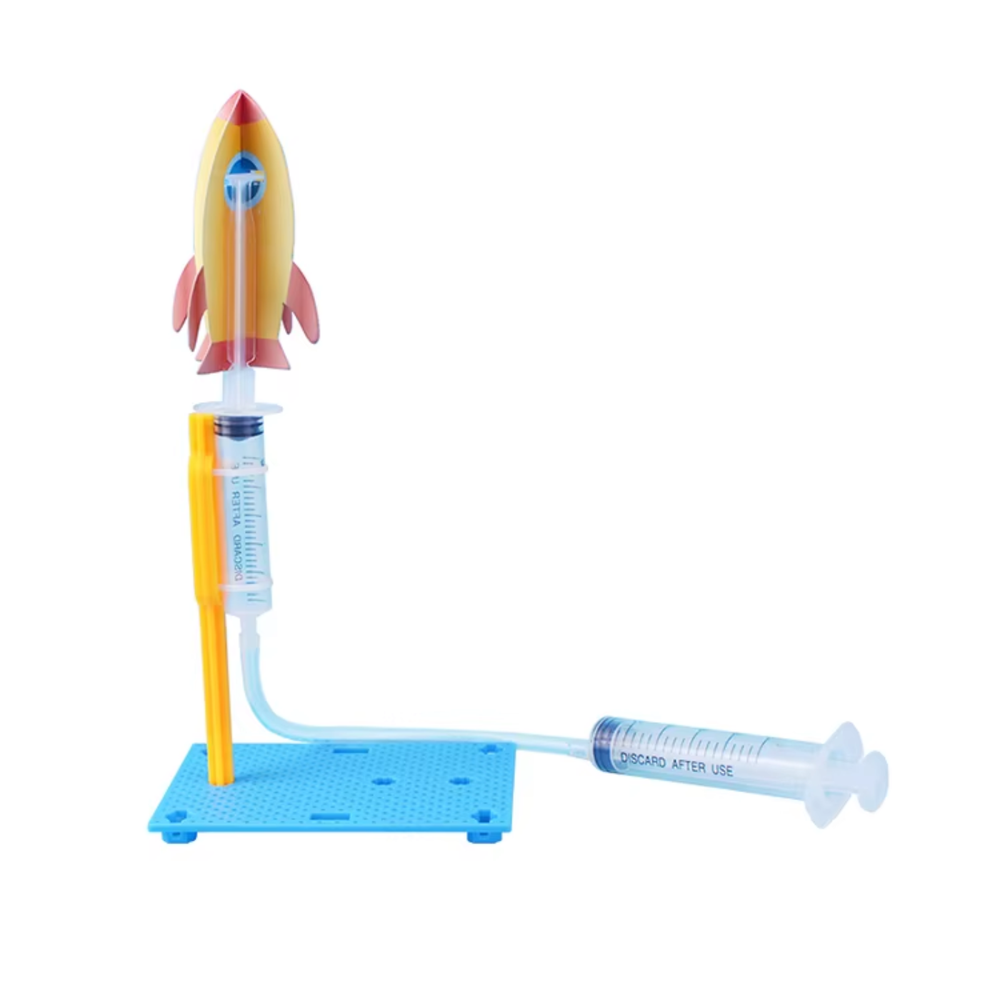 Pludo Rocket Launcher Kit DIY Science Kit – Learn Air Pressure & Rocket Launch Concepts for Ages 8–11 | Grade 3–5