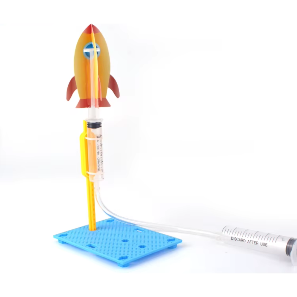Pludo Rocket Launcher Kit DIY Science Kit – Learn Air Pressure & Rocket Launch Concepts for Ages 8–11 | Grade 3–5