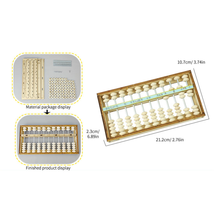 Pludo STEM DIY Abacus Kit – DIY Educational Toy for Kids 8–11 | Grade 3–5 Numbers and Maths Operation Learning Toy