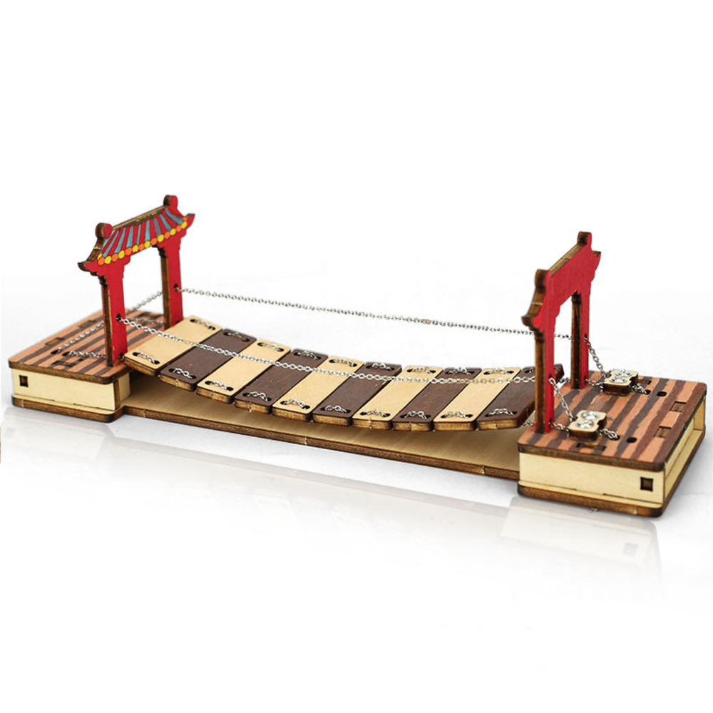 Pludo Cable Bridge DIY Kit – Learn Force & Tension Through Bridge Building for Ages 8–11 | Grade 3–5