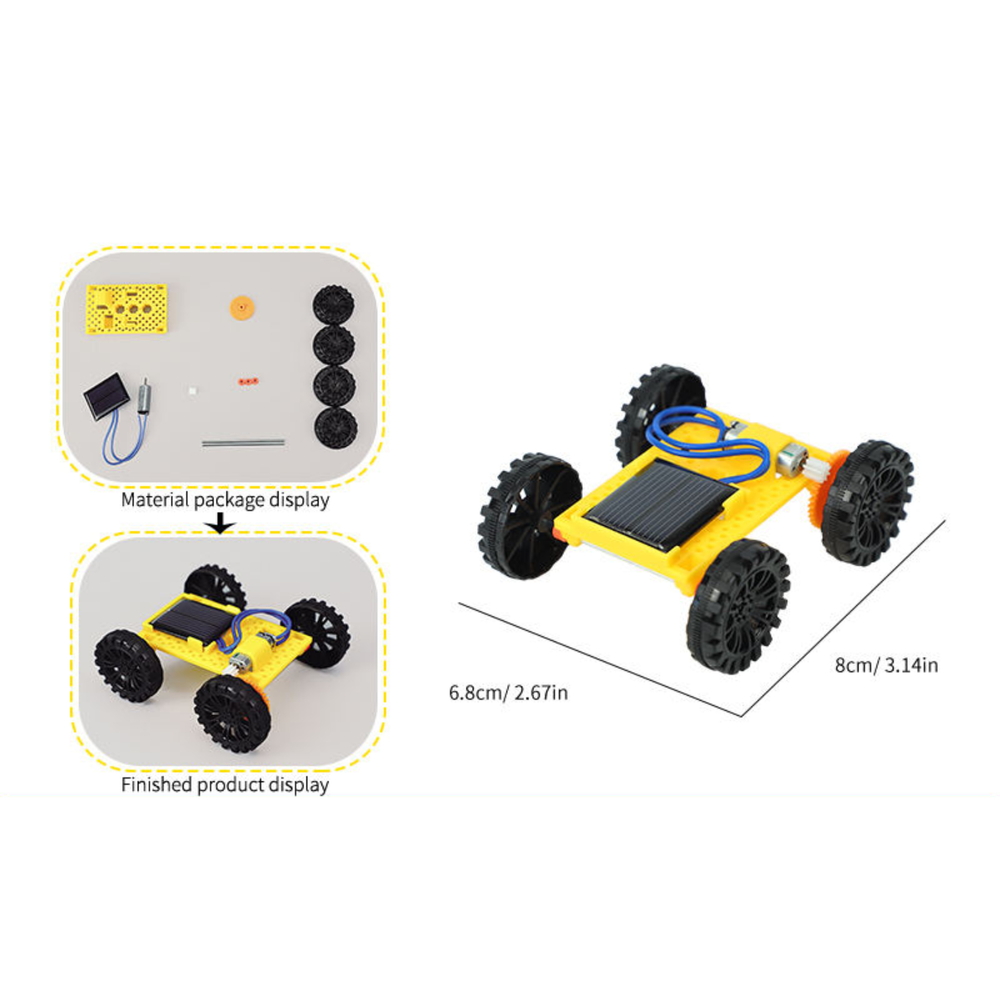 Pludo STEM Kit Solar Car – DIY Science Kit for Kids 8–11 | Grade 3–5 Solar-Powered Toy Car Building Activity