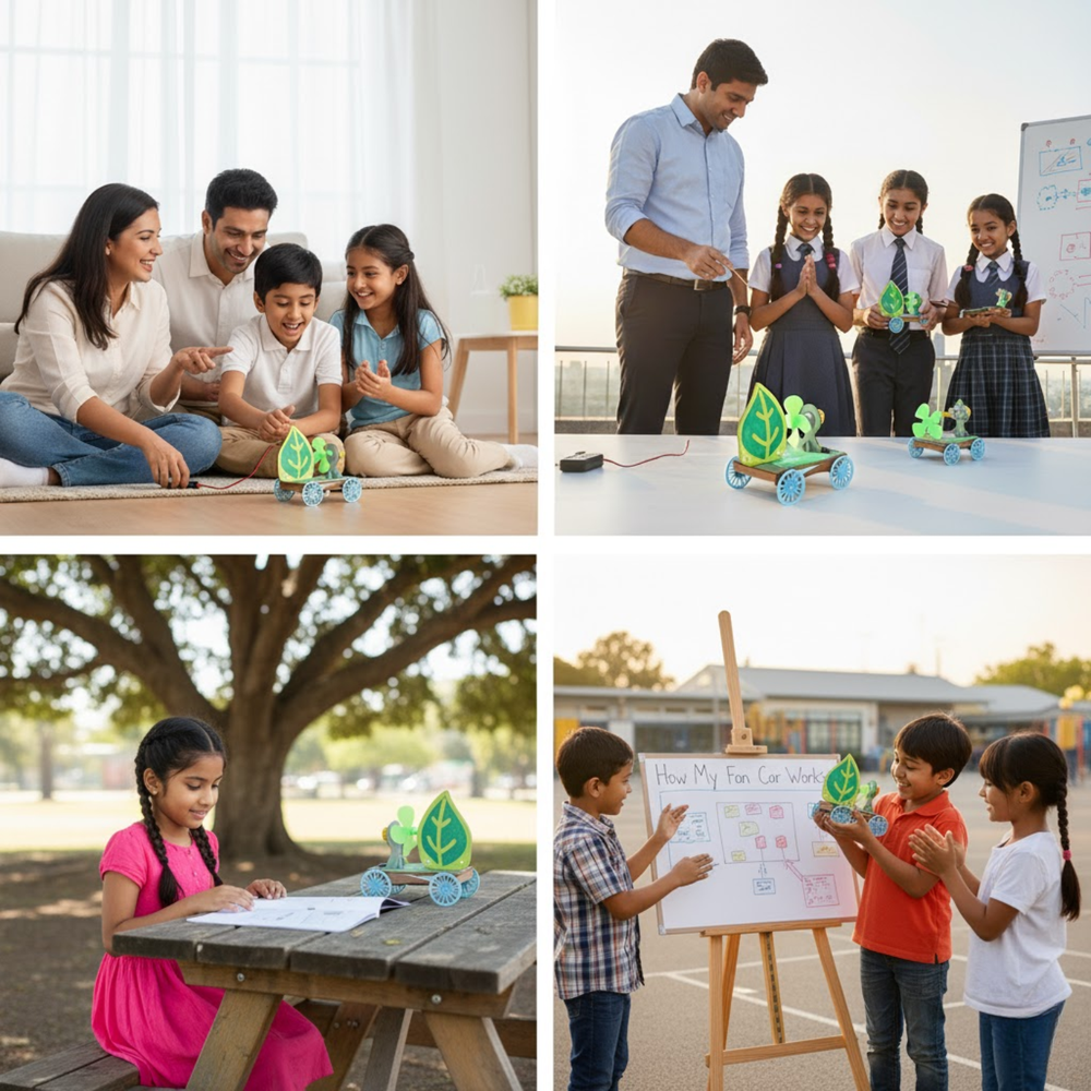 Pludo STEM Kit Gusto Car – DIY Science Toy for Kids 8–11 | Grade 3–5 Reaction Force Experiment Kit