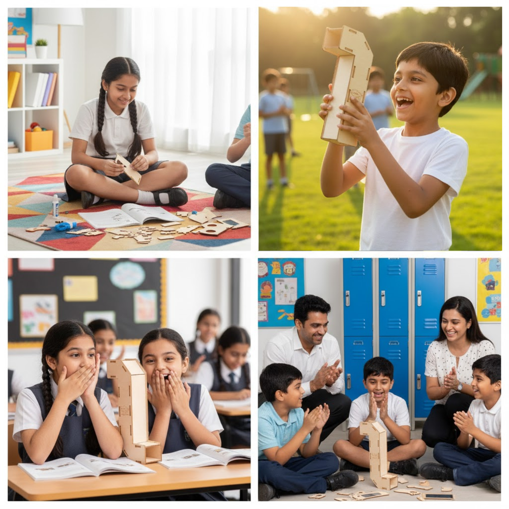 Pludo DIY Periscope Activity STEM Kit – Mirrors and Reflection Learning Toy for Kids 8–11 |Grade 3–5 DIY Science Experiment Kit