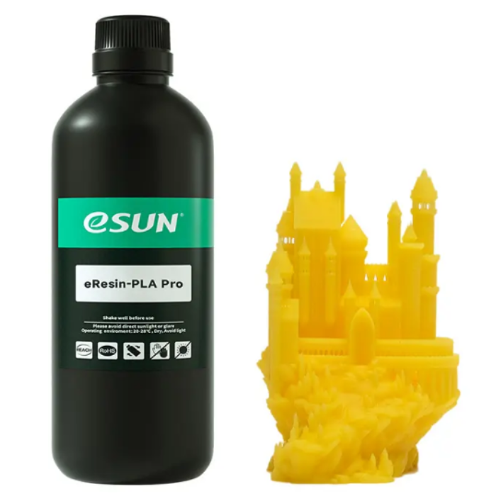 eSun eResin-PLA Pro Yellow 1kg 3D Printer Resin - High Resolution for Dental & Prototyping