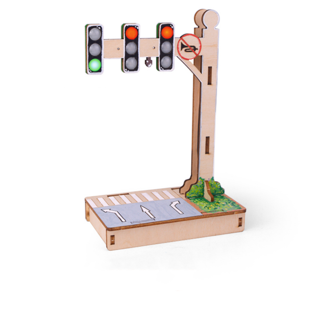 Pludo STEM Kit Automatic Traffic Signal – Controller-Based Circuit Learning Toy for 11–14 | Grade 6–8 DIY Toy