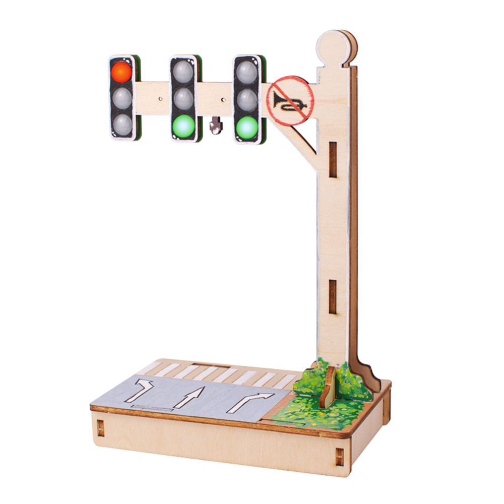 Pludo STEM Kit Automatic Traffic Signal – Controller-Based Circuit Learning Toy for 11–14 | Grade 6–8 DIY Toy