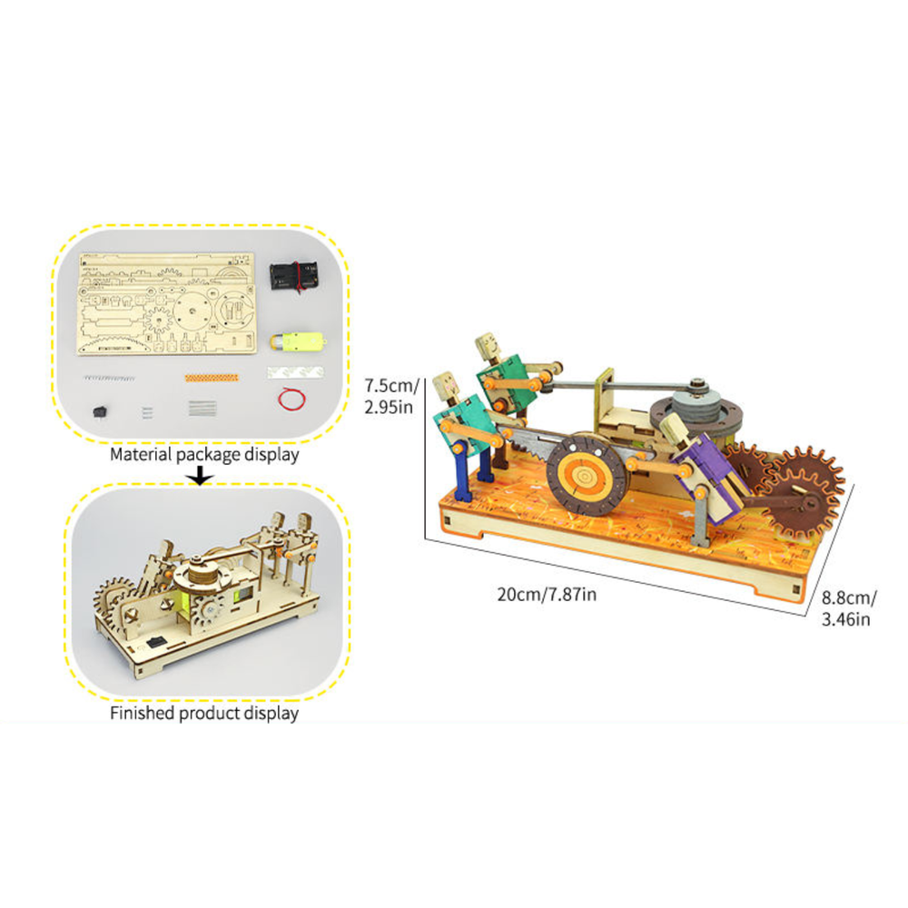 Pludo Sawmill Kit Science Toy – Learn Gears & Motion for Ages 11–14 | Grade 6 to 8