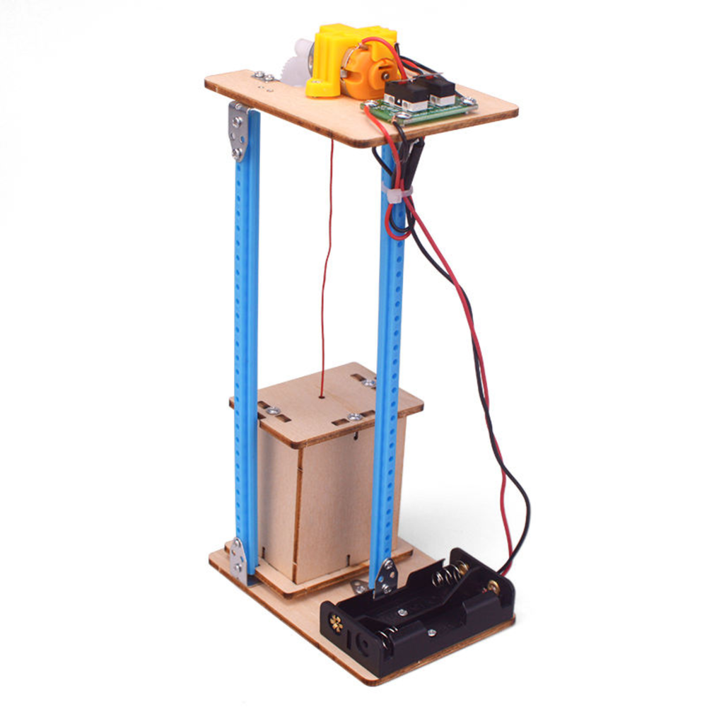 Pludo DIY Electric Lift Kit – Pulley Power Lift Model for Grades 6–8 (Ages 11–14) | Educational STEM Physics Kit