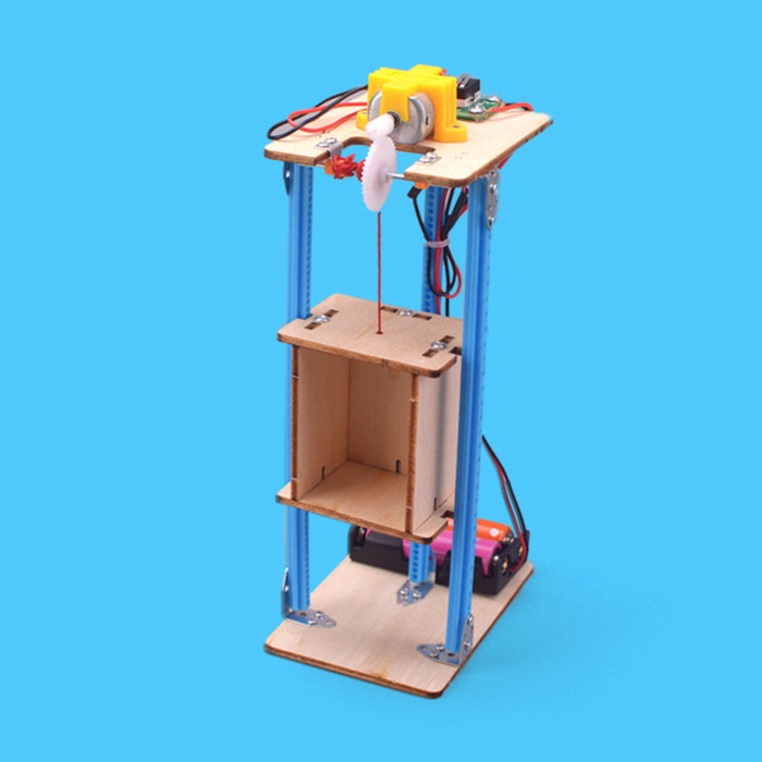 Pludo DIY Electric Lift Kit – Pulley Power Lift Model for Grades 6–8 (Ages 11–14) | Educational STEM Physics Kit
