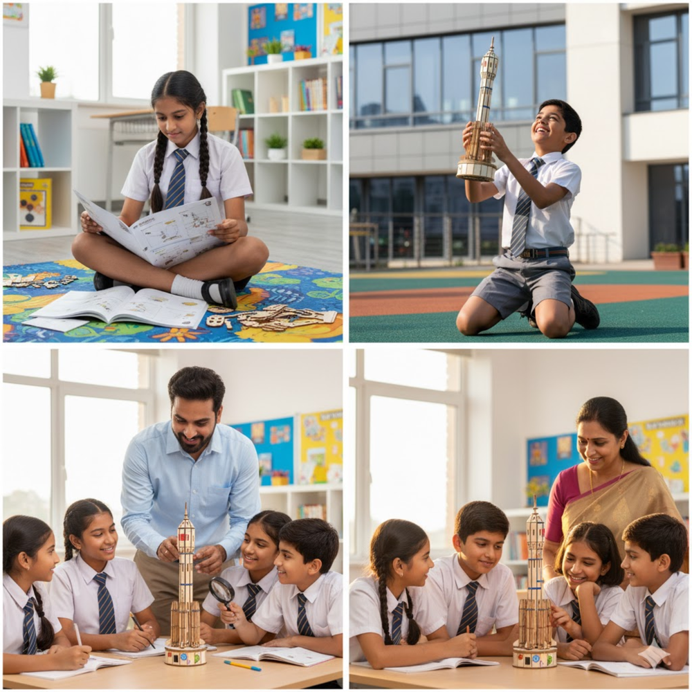 Pludo STEM Kit Space Mission – DIY Educational Toy for Kids 11–14 | Grade 6–8 Rocket Model