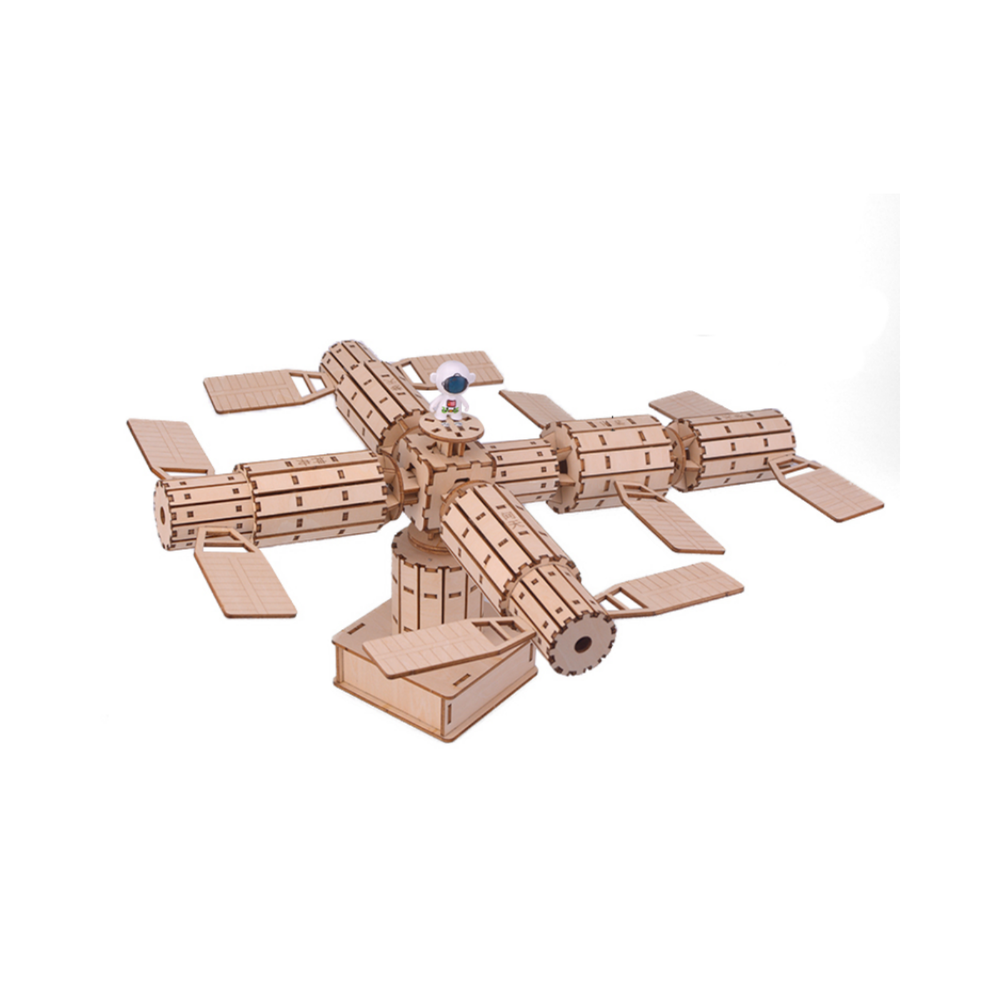 Pludo STEM Space Station Kit – Electrical Energy into Mechanical Motion DIY Science Kit for Kids 11–14 | Grade 6–8