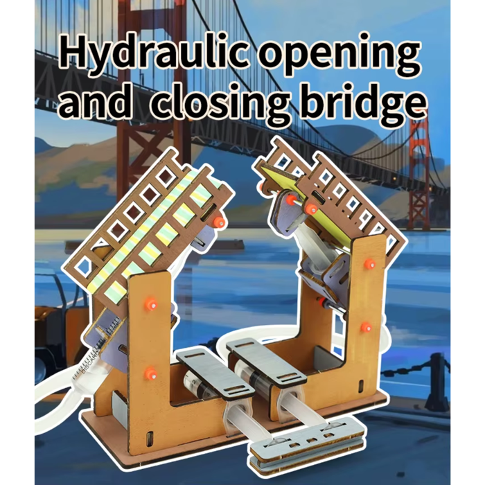 Pludo Pneumatic Movable Bridge STEM Kit – Hydraulic Learning Toy for Ages 11–14 - Buy in India