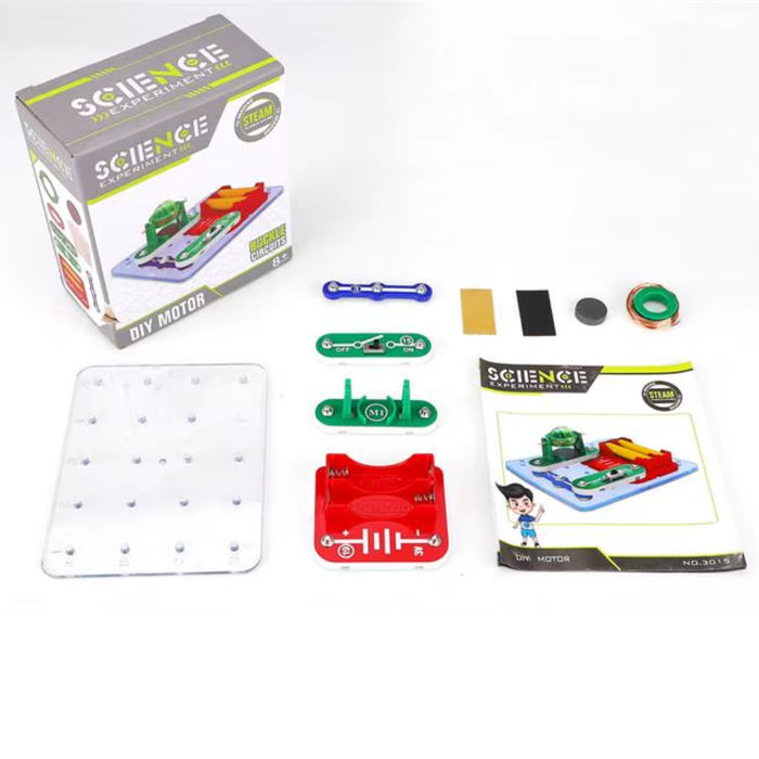 Pludo Build-Your-Own Motor Kit - Electromagnetic Force Interaction Science Toy for Grades 6-7 | Ages 11-12