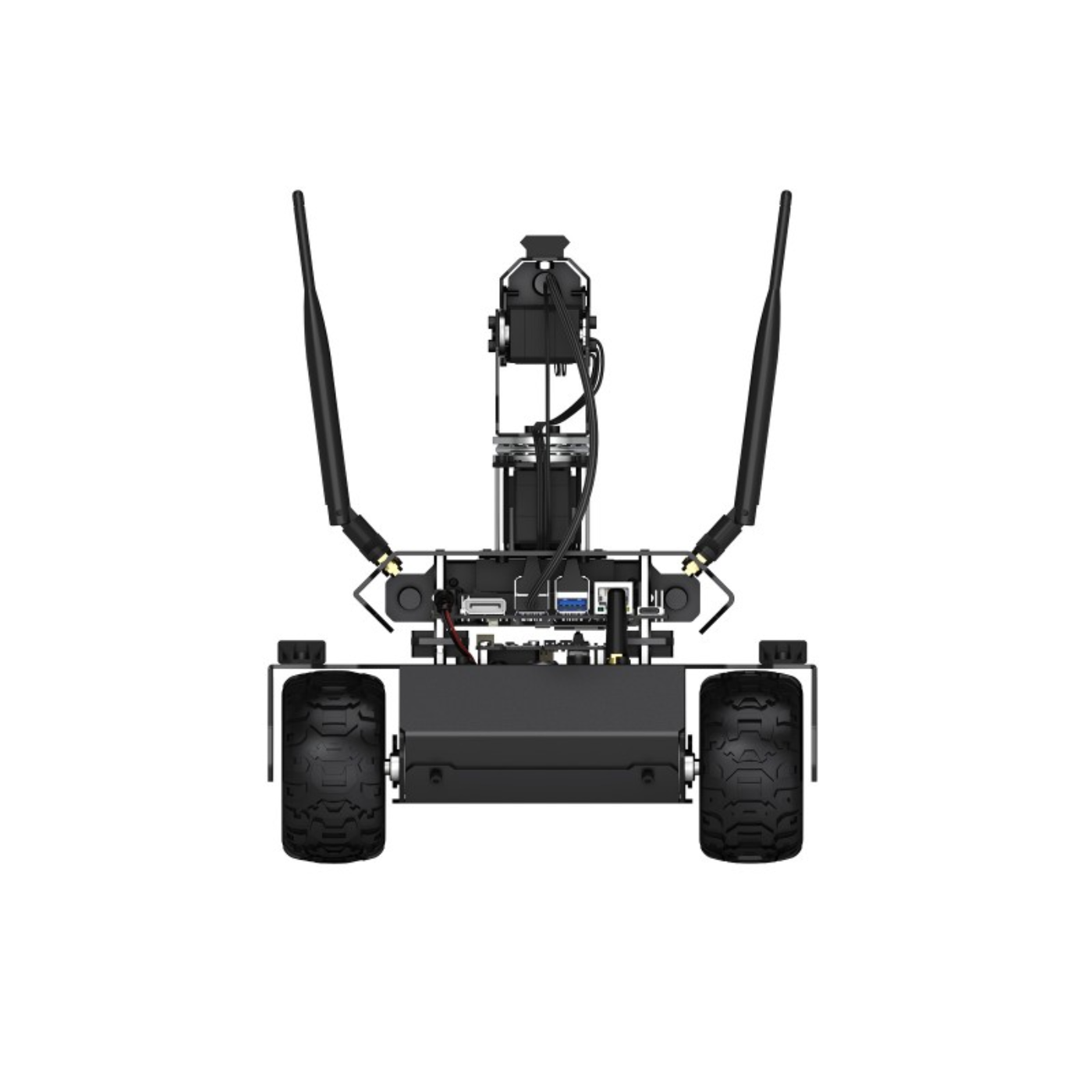 Waveshare UGV Rover ROS 2 Open-source 6 Wheels 4WD AI Robot With Jetson Orin Nano 4GB Kit, Dual controllers, 360° Flexible Omnidirectional Pan-Tilt