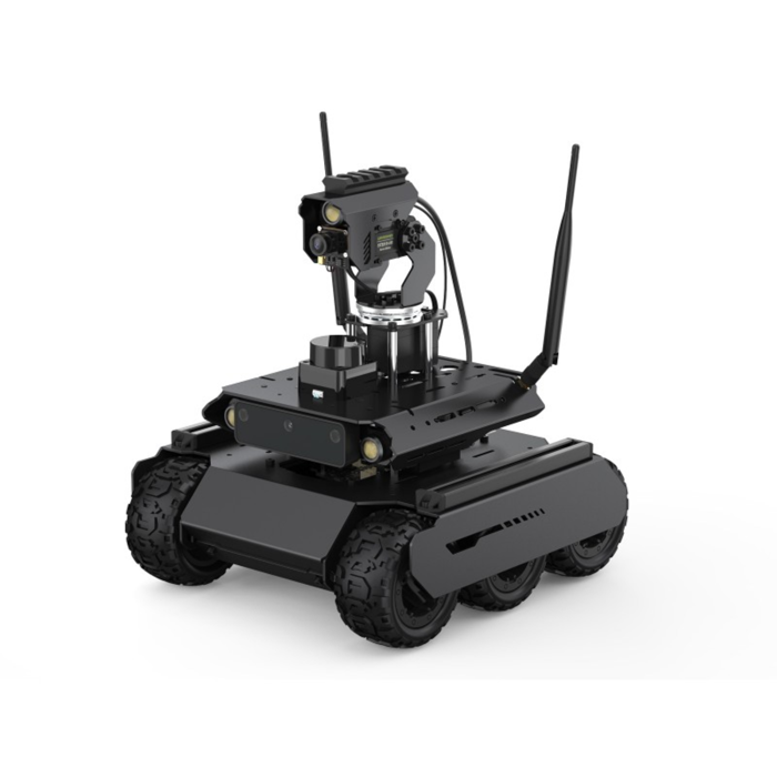 Waveshare UGV Rover ROS 2 Open-source 6 Wheels 4WD AI Robot With Jetson Orin Nano 4GB Kit, Dual controllers, 360° Flexible Omnidirectional Pan-Tilt
