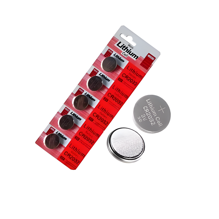 Iotcart 3V CR2032 Lithium Coin Battery (Pack of 5) - 225mAh for IoT Devices