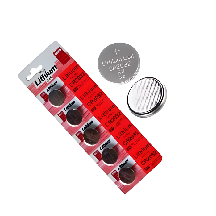 Iotcart 3V CR2032 Lithium Coin Battery (Pack of 5) - 225mAh for IoT Devices