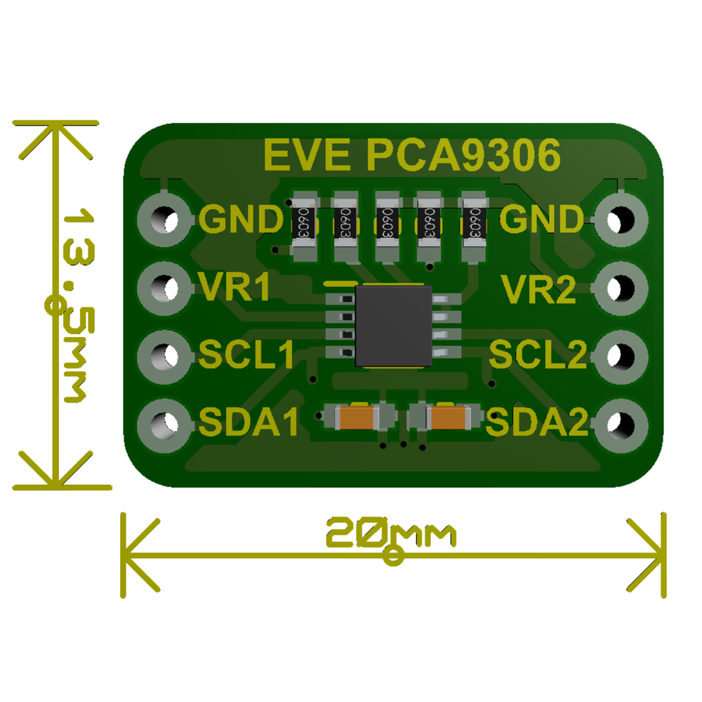 7Semi PCA9306 I2C Bidirectional Voltage Level Translator Breakout Board
