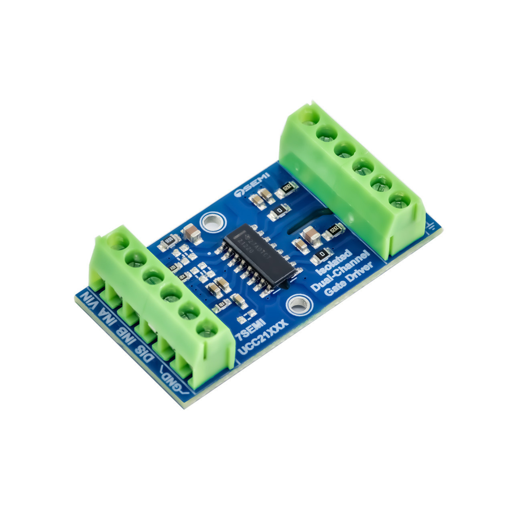7Semi UCC21220 Dual-channel Isolated Gate Driver Breakout