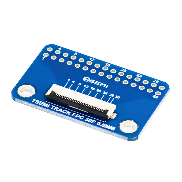 7Semi 0.5mm FFC FPC Connector Breakout Board (30 Pin) - Prototyping & PCB Interface