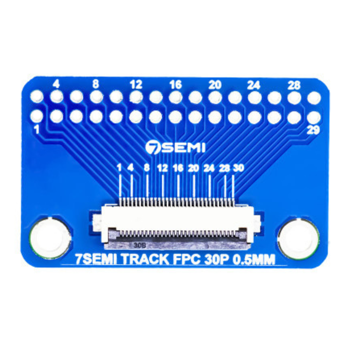 7Semi 0.5mm FFC FPC Connector Breakout Board (30 Pin) - Prototyping & PCB Interface