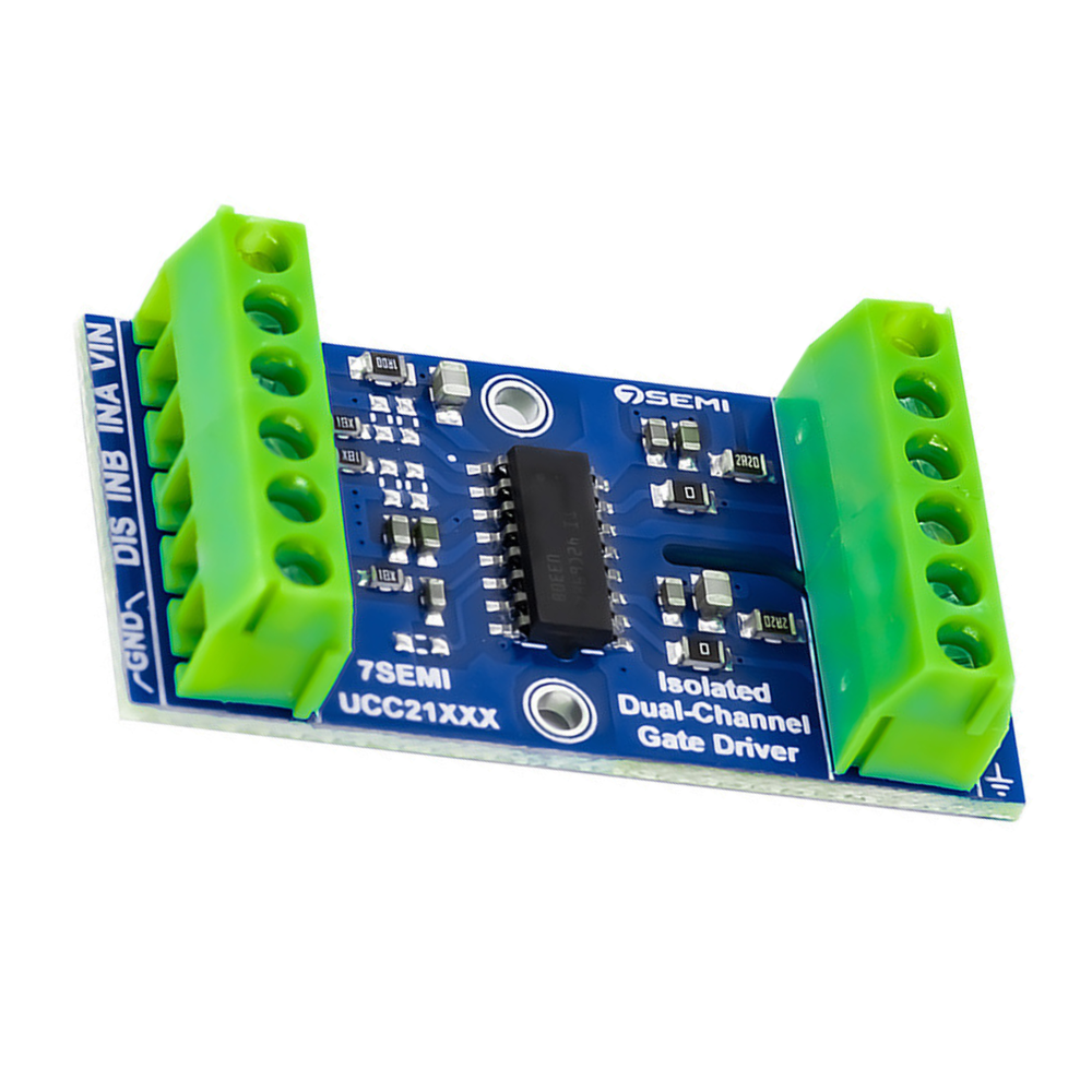 7Semi UCC21330 Dual-channel Isolated Gate Driver Breakout Board