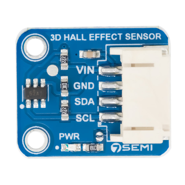 7Semi TMAG5273 3D Hall-Effect Sensor ±40mT/±80mT I2C - Arduino/Raspberry Pi Compatible