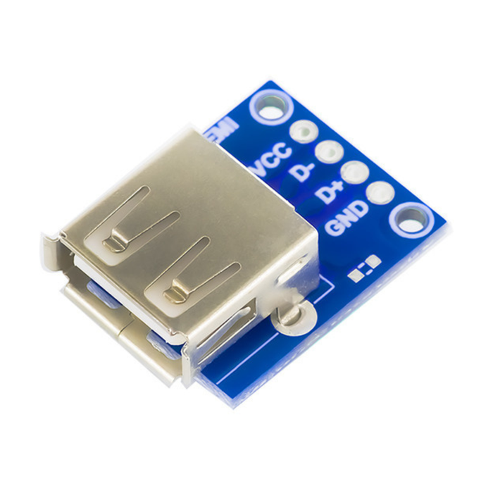 7Semi SES-P-3868 USB Type-A Female Breakout Board - 0.1" Header for Arduino & Raspberry Pi