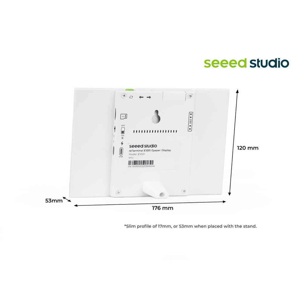 reTerminal E1001 – 7.5" Monochrome ePaper Display with ESP32-S3