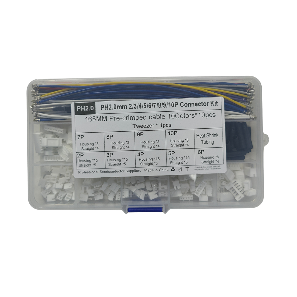 PH 2.0mm Connector with Pre-Crimped 165mm Silicone Wire Cable