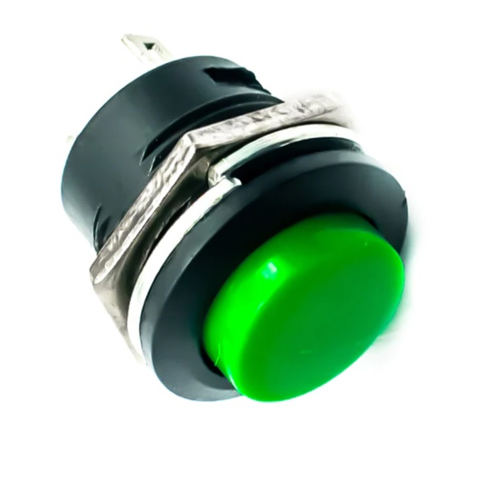 Green R13-507 16mm Round Cap Momentary Push Button Switch – 2 Pin - Buy Online in India