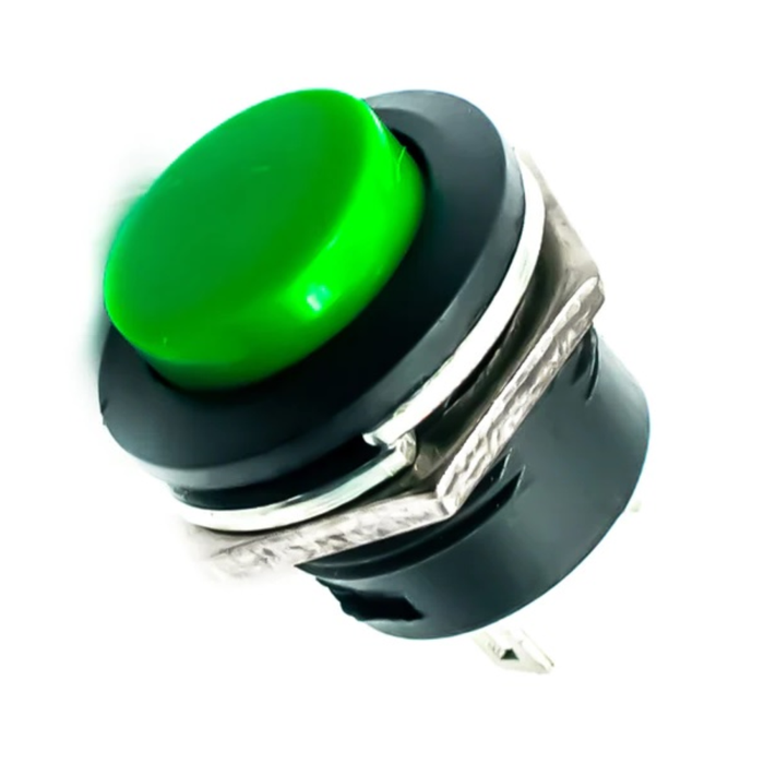 Green R13-507 16mm Round Cap Momentary Push Button Switch – 2 Pin - Buy Online in India