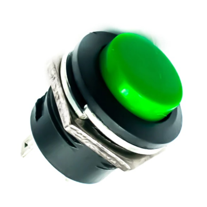 Green R13-507 16mm Round Cap Momentary Push Button Switch – 2 Pin - Buy Online in India