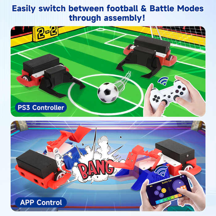 ACEBOTT QD028 ESP32 2-in-1 Football & Battle Car Robotics Kit