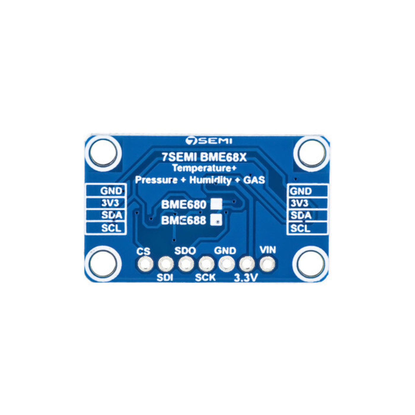 7Semi BME680 Temperature, Humidity, Pressure & Air Quality Sensor Breakout with Qwiic Interface