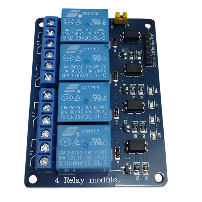 Iotcart 4 Channel 5V Relay Board - Arduino & Raspberry Pi Compatible