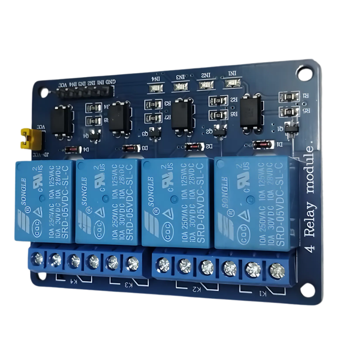 Iotcart 4 Channel 5V Relay Board - Arduino & Raspberry Pi Compatible