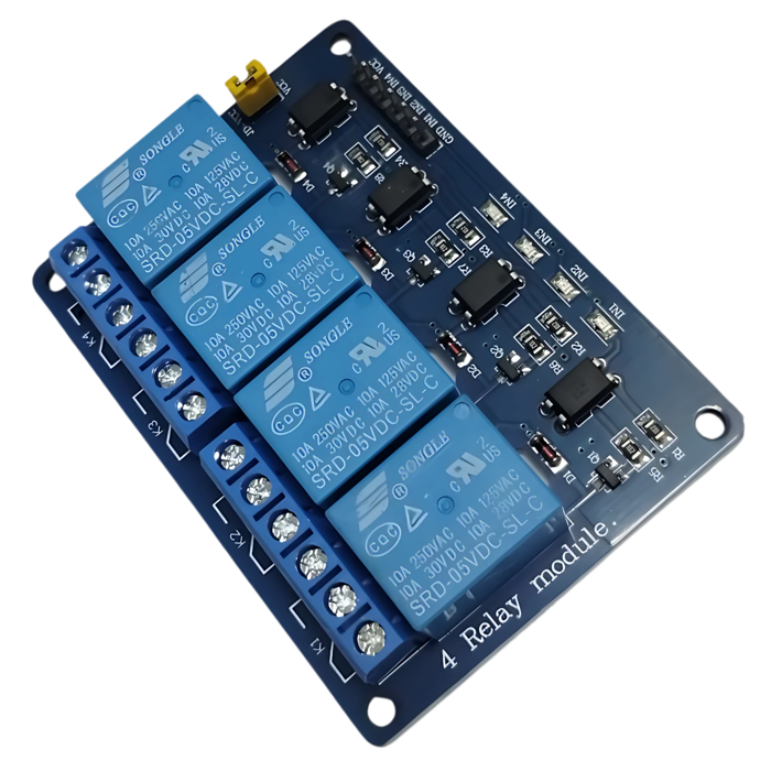 Iotcart 4 Channel 5V Relay Board - Arduino & Raspberry Pi Compatible