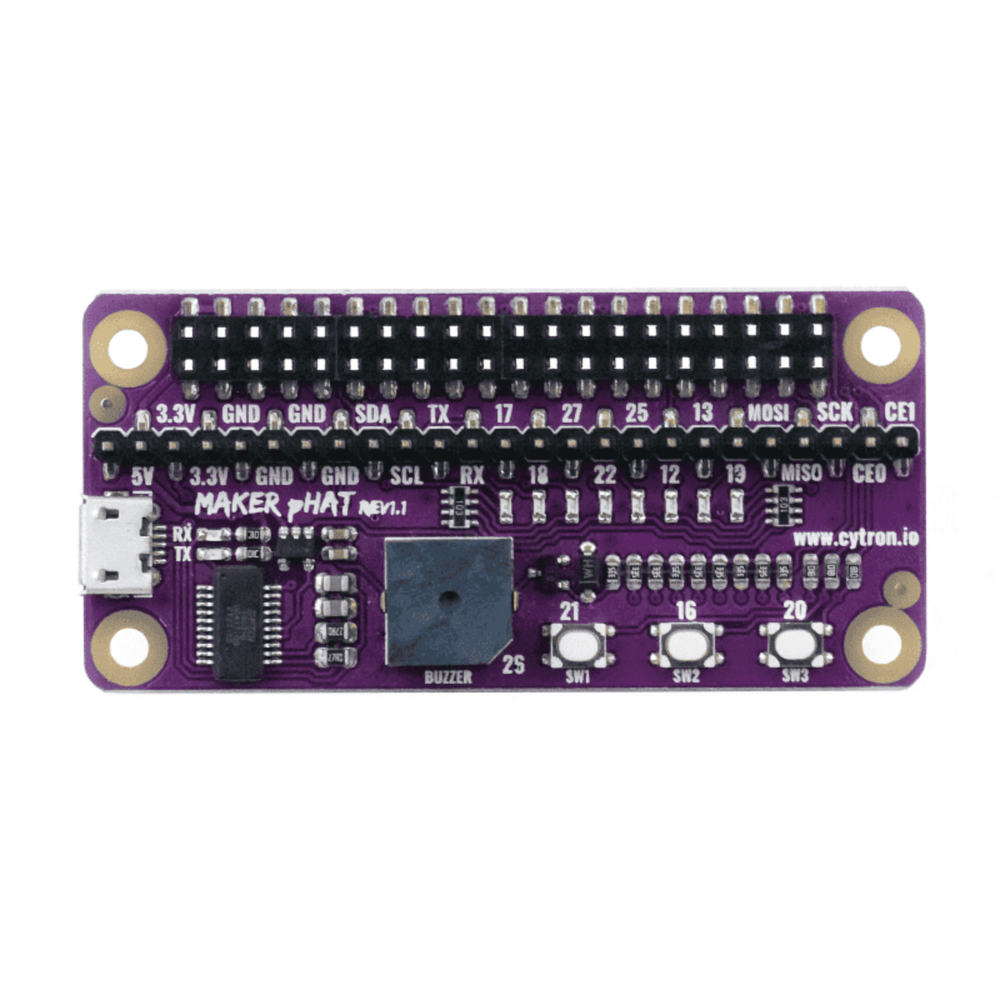 Maker pHAT for Raspberry Pi – Headless Setup, GPIO Debugging & Built-In I/O