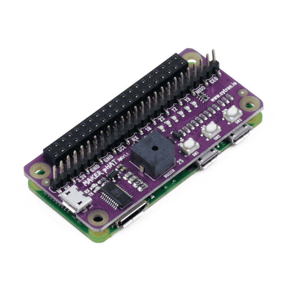 Maker pHAT for Raspberry Pi – Headless Setup, GPIO Debugging & Built-In I/O