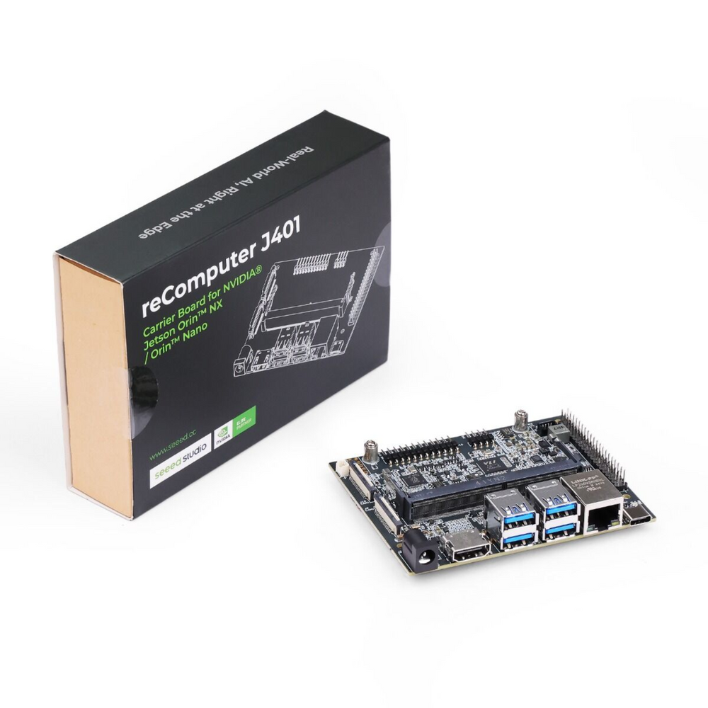 reComputer J401 Carrier Board for Jetson Orin Nano & Orin NX â€“ Open-Source Expansion Board (Without Power Adapter)