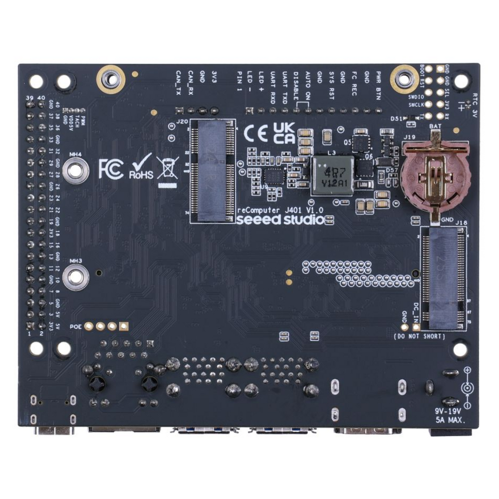 reComputer J401 Carrier Board for Jetson Orin Nano & Orin NX â€“ Open-Source Expansion Board (Without Power Adapter)