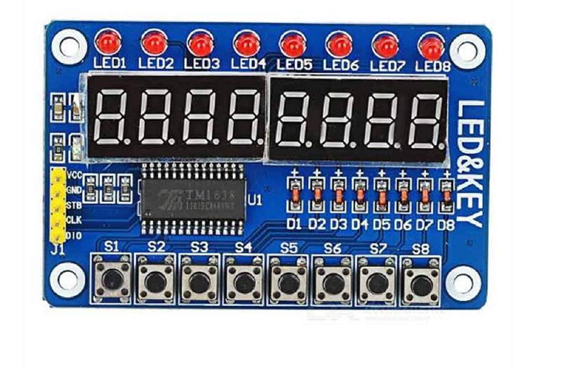 Iotcart SES-P-395 TM1638 8-Bit LED Display Module - Arduino Compatible