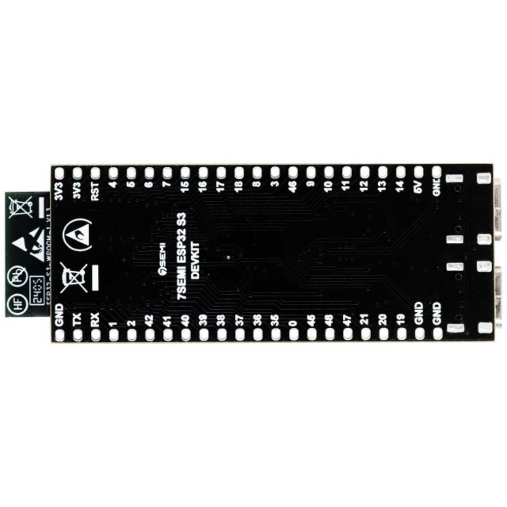 7Semi ESP32-S3-Dev-BoardC-1-N8R2 WiFi, Bluetooth, Dual USB-C, RGB LED