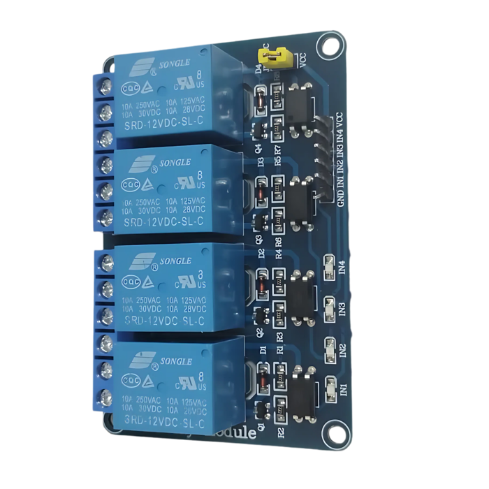 Iotcart SES-P-403 12V 4-Channel Relay Board - Home Automation