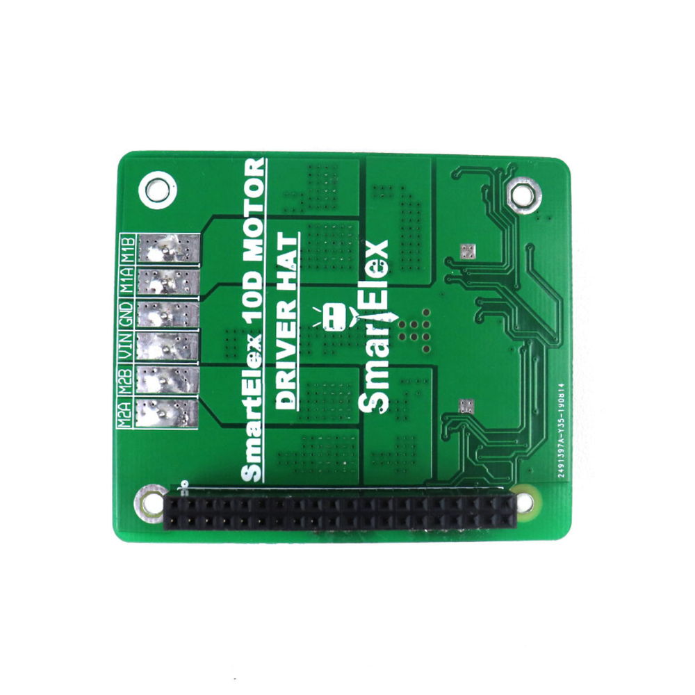 SmartElex 10D DC Motor Driver HAT for Raspberry Pi | PWM Driver HAT with PWM Speed Control
