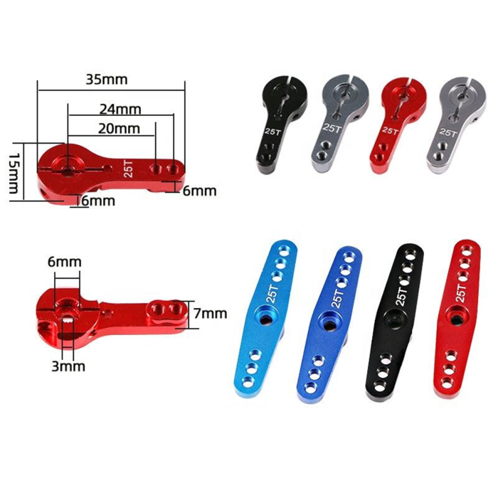 Iotcart SES-P-4040 25T Metal Rocker Arm for MG996R - RC & Robotics